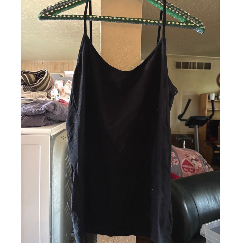 GapBody Pure Body Black Camisole Spaghetti Strap Stretch Base